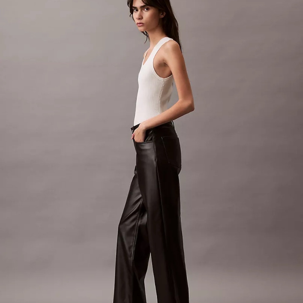 Calvin Klein leather trouser